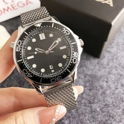 Men's quartz watch mesh band calendar luminous dial