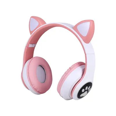 Cross-border On-Ear Bluetooth Headphones STN-28 Cat Ear Heavy Bass Flashing Wireless Sports Card Headphones - 7