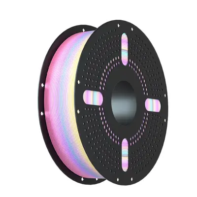 PLA-Seide 3D-Druckfilament 1,75 mm, Regenbogen-Mehrfarbig