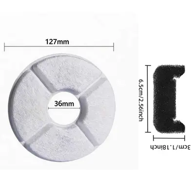 Round Pet Water Fountain Filter Cartridge with Filter Cotton - 8
