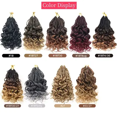 Foreign Trade African Dirty Braid Crochet Hair Extensions GO GO Curl Crochet Hair African Curly Synthetic Fiber Braiding Hair