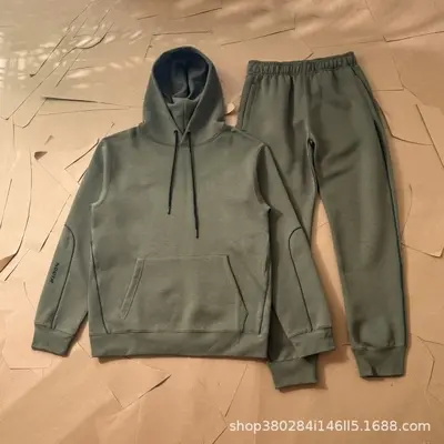 Kapüşonlu sweatshirt takımı yansıtıcı şerit - 11