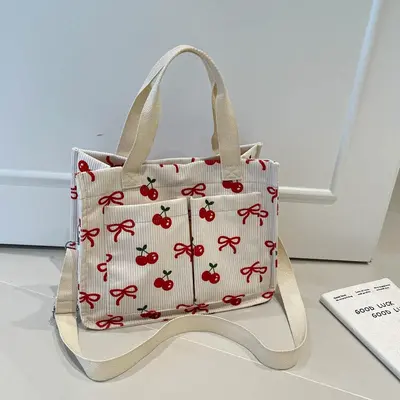Large Capacity Women's Tote Bag Single Shoulder Retro Casual Style