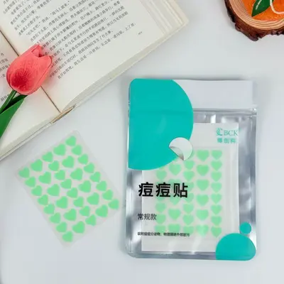 Colorful Heart-Shaped Acne Patches, Hydrocolloid, 36 Pieces