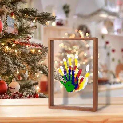 DIY çift el izi fotoğraf çerçevesi, aile ve çocuk hediyesi - 8