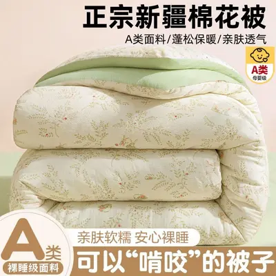 A-Klasse Mutter-Baby-Grad Xinjiang-Baumwoll-Winterbettdecke verdickt warm Baumwollkern Frühling Herbst Schüler Einzel Sommer leichte Klimaanlage Bettdecke - 2