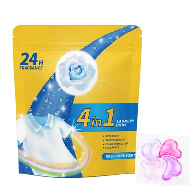 18 Pcs Super Concentrated Laundry Pods, Rose Scent, Stain Removing - 8