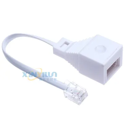 US-zu-UK-Adapterkabel, Buchse, RJ11 6P4C, BT-Telefonadapter