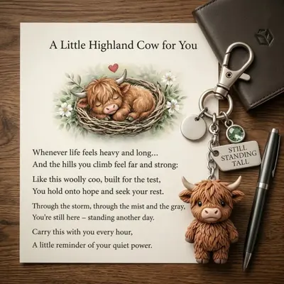 Брелок «Highland Cow», маленькая хайлендская корова для тебя