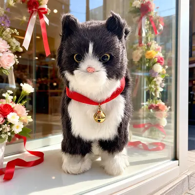Dokunmatik Yürüyen Kedi Oyuncağı, Çanlı Kedi Tasması ve Peluş Oyuncak