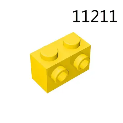 Compatible 1x2 Building Block 11211, Single-Side Studs - 4