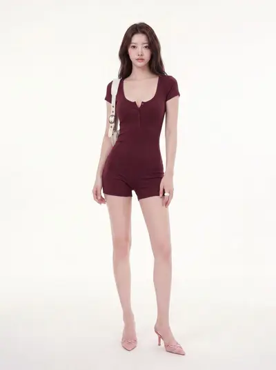 普拉提瑜伽服连体衣修身一体式孕妇瑜伽服高弹力纯色运动健身服女 - 10