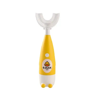 Harro Little Yellow Duck Kids Electric Toothbrush, U-Shaped Silicone Head