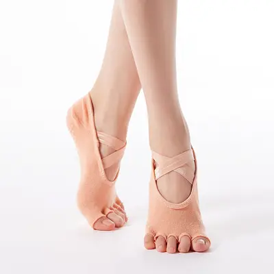 【Herstellerdirektverkauf】Grenzüberschreitender Punktkleber Rutschfest Anfänger Indoor Erwachsene Aerial Fünf-Zehen Rutschfest Professionelle Yoga-Socken - 2