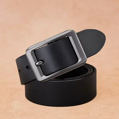 Emperor Paul Men's Genuine Leather Belt Real Leather Belt Pin Buckle First Layer Cowhide Belt Men's Niche Fashion Belt Premium - 9