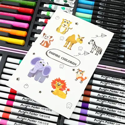 Acrylic pen set brushes paint watercolor art supplies