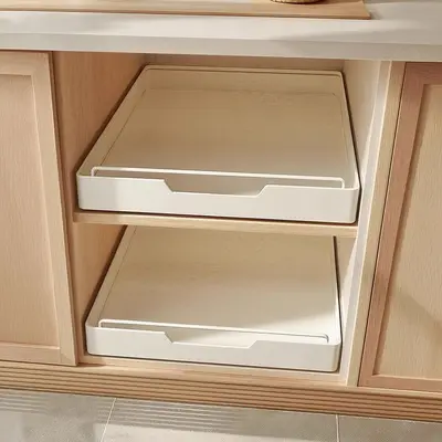 Ausziehbarer Küchenschrank-Organizer mit Spülenkorb