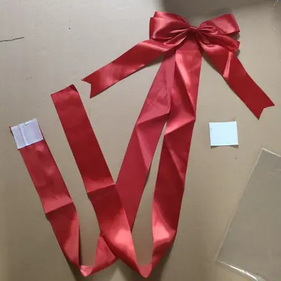 Christmas Ribbon and Bow Decoration Strips for Gift Boxes and Doors