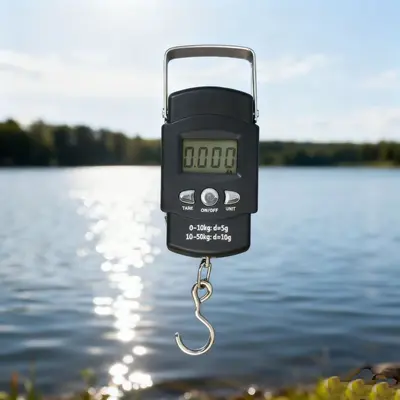 50kg Portable Luggage Scale with Ruler, Household Suitcase Scale, Express Delivery Scale, Hand-Held Fishing Scale, Digital Handheld Scale