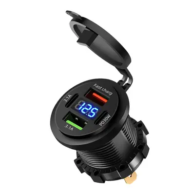 120W 4-Port Super Fast Car Charger with Digital Display