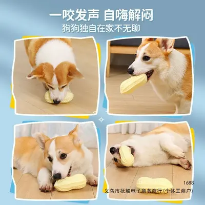 狗狗玩具大花生耐咬磨牙可爱大狗小狗解闷自嗨撕不烂1到4个月 - 5
