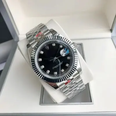 41MM Günlük Sahte Mekanik Koşu Saniye Mekanizmalı Tam Otomatik Katı Çelik Bilezir Erkek Kol Saati Su Geçirmez Gece Işıltısı Kol Saati Toptan - 2