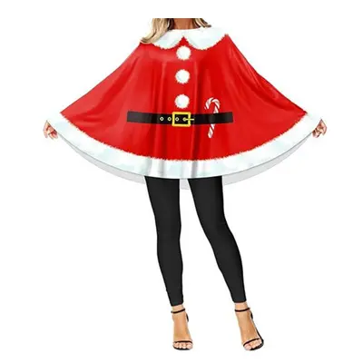 Adult Christmas Costume, Party Coat with Cape