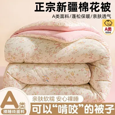 A-Klasse Mutter-Baby-Grad Xinjiang-Baumwoll-Winterbettdecke verdickt warm Baumwollkern Frühling Herbst Schüler Einzel Sommer leichte Klimaanlage Bettdecke - 3