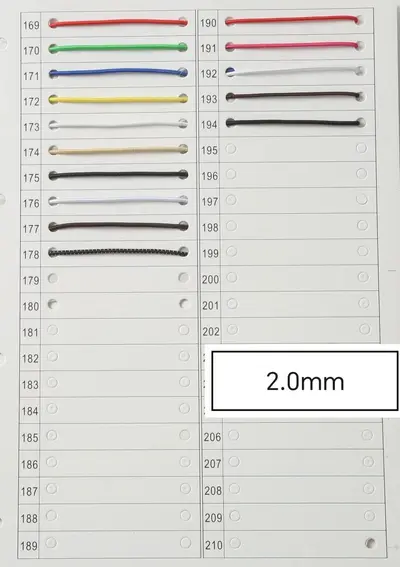 Round Latex Core Elastic Cord 0.8 mm - 20 mm - 12