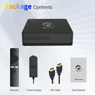 H313 Q1 Android Set-Top Box, WiFi6, Bluetooth Voice Remote