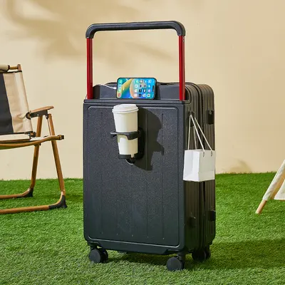 Neues breites Trolley-Koffer-Damenmodell Handgepäck-Koffer großes Fassungsvermögen Reisekoffer Farbkontrast-Trolley-Koffer hoher ästhetischer Wert Zahlenschloss-Koffer - 13