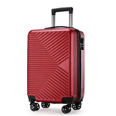 Wholesale luggage 20 inch wheeled trolley bag, silent universal wheels, zippered, combination lock, large capacity cabin size suitcase - 5