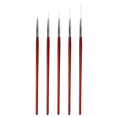 Ultra-Fine Wooden Handle Nail Striping Brush Set for Nail Art and Flower Detailing