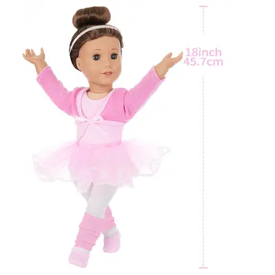 Трансграничные новые наряды для кукол American Girl 18 дюймов, костюмы для танцевальных занятий, балетная юбка принцессы, аксессуары для кукол