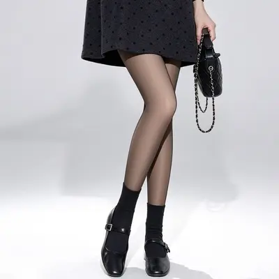 Damen-Winterleggings, dick gefüttert, hautfarben - 10