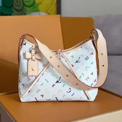 White Women's Crossbody Bag, Large Capacity Commuter Bag - 7