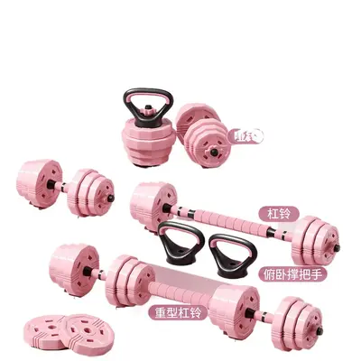 Adjustable dumbbell and barbell set