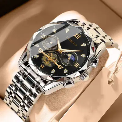 Casaro brandneue multifunktionale Quarzuhr vielseitige modische Armbanduhr sechszeigeriges Chronograph Alltags-Mode Herren-Legierungsuhr - 10