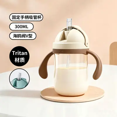 Tritan-Kinderlernbecher mit Strohhalm, 300 ml - 11