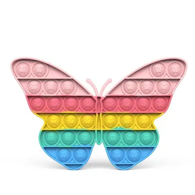 Rainbow Stress Relief Press and Play Wooden Educational Toy