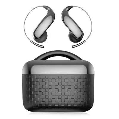 Werkseitige Speicher-Stahldraht-Ohrbügel-Bluetooth-Kopfhörer mit langer Akkulaufzeit, Krokodilleder-Handgriff-Aktentasche, KI-Übersetzungskopfhörer - 7