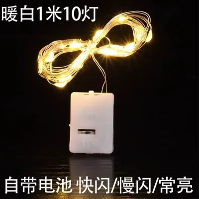 Farbige LED-Lichterketten mit frischen Blumen, Weihnachtsdekoration, Kupferdrahtlichter, LED-Lichtstreifen, bunte Lichterketten für Nachtmärkte, Marktstand-Großhandel, kleine Lichterketten - 7
