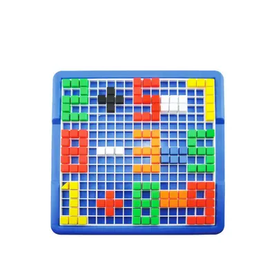 Plastic Snap-Together Square Building Blocks for Early Childhood Education