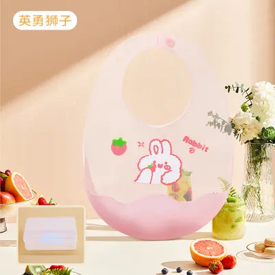 Ultra-Thin Waterproof Silicone Baby Bib, Soft and Lightweight - 10