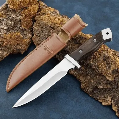 Yangjiang 2008 Tactical Straight Knife, Full Tang, Wooden Handle Survival Knife