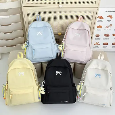 Women's Large Capacity Backpack with Bow, School and Travel