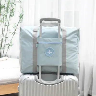 Reisetasche Gepäcktasche Wickeltasche Aufbewahrungstasche großes Fassungsvermögen Tragegriff leicht wasserdicht Kurztrip Reisegepäck faltbar - 7
