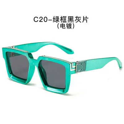 Large Square Disco Sunglasses, Unisex, Model 86229 - 7