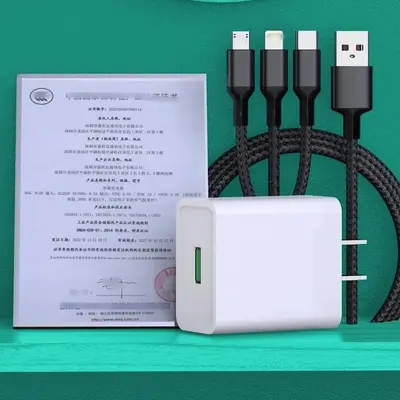 120W Üçlü Veri Kablosu ve Hızlı Şarj Başlığı Seti Apple Android Huawei Telefon Uyumlu Hediye Toptan Satış - 3