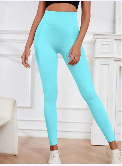 Women's Thin Summer Yoga Pants, Seamless Hip-Lifting Black Fitness Leggings - 12